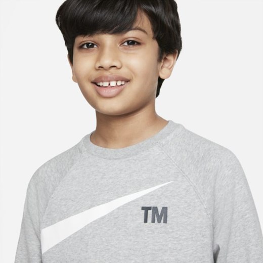 Bluza dresowa dla dużych dzieci (chłopców) Nike Sportswear Swoosh - Szary Nike L Nike poland