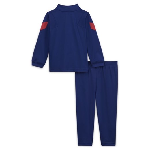 Dzianinowy dres piłkarski dla niemowląt FC Barcelona Strike - Niebieski Nike 6-9M Nike poland