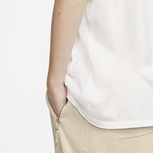 Bluzka damska Nike z okrągłym dekoltem biała 