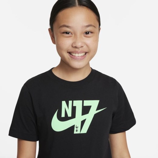 T-shirt piłkarski dla dużych dzieci Tottenham Hotspur - Czerń Nike L Nike poland