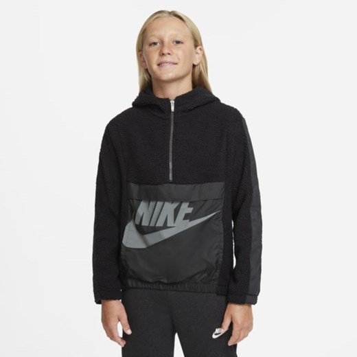 Zimowa bluza z kapturem i zamkiem 1/2 dla dużych dzieci (chłopców) Nike Nike M Nike poland