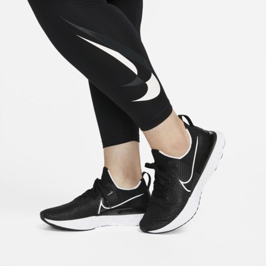 Damskie legginsy 7/8 do biegania ze średnim stanem Nike Dri-FIT Swoosh Run (duże Nike 1X Nike poland