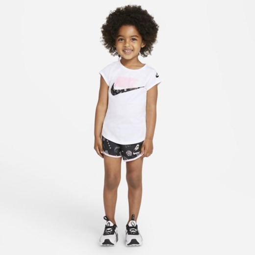 Bluzka dziewczęca biała Nike z nadrukami 