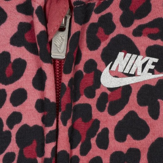 Pajacyk z zamkiem na całej długości dla niemowląt (0–9 M) Nike - Różowy Nike 6-9M Nike poland