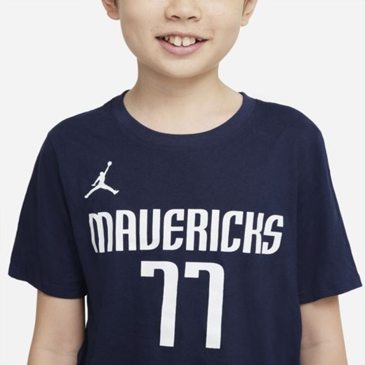 T-shirt dla dużych dzieci Nike Dri-FIT NBA Dallas Mavericks - Niebieski Nike S Nike poland