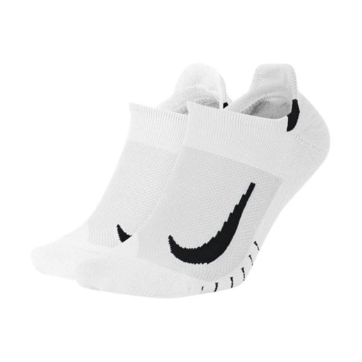 Skarpety biegowe do kostki Nike Multiplier (2 pary) - Biel Nike XL Nike poland