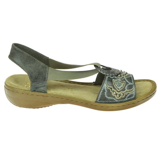 Sandały Rieker 608B9-45 gratia-pl szary sandały