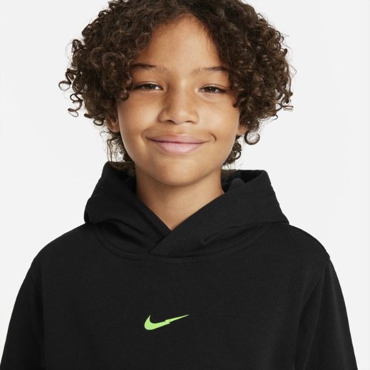 Dzianinowa bluza z kapturem dla dużych dzieci (chłopców) Nike Sportswear - Czerń Nike L Nike poland