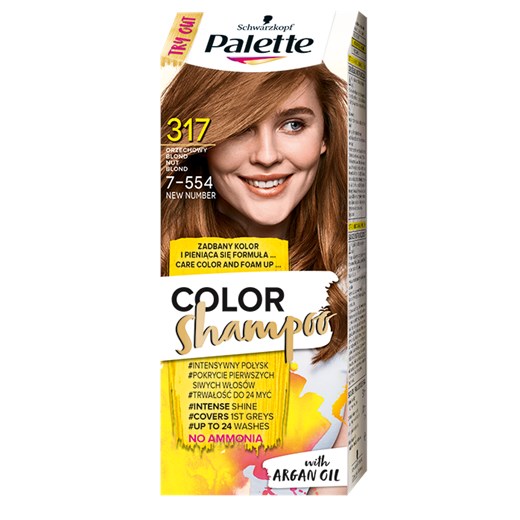 Palette, Color Shampoo, szampon koloryzujący, orzechowy blond nr 317 Palette okazja smyk