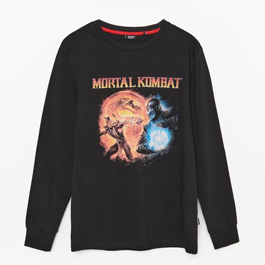 Cropp - Koszulka z nadrukiem Mortal Kombat - Czarny Cropp XL okazyjna cena Cropp