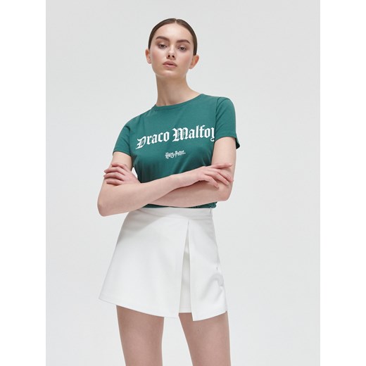 Cropp - Bawełniana koszulka Harry Potter - Zielony Cropp XS Cropp