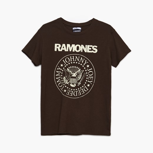 Cropp - Koszulka z nadrukiem Ramones - Szary Cropp S Cropp