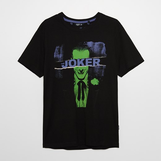 Cropp - Koszulka z nadrukiem The Joker - Czarny Cropp S okazja Cropp
