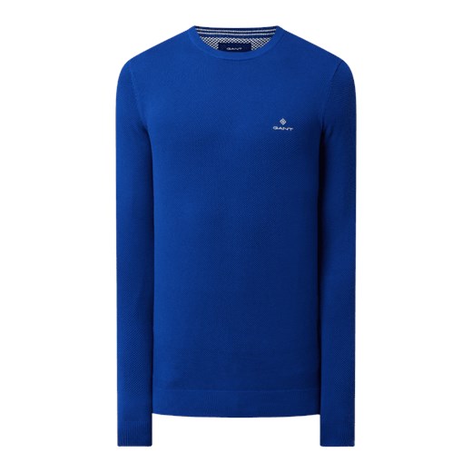 Sweter męski Gant niebieski bawełniany 