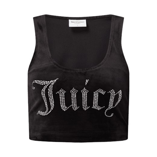 Top krótki z aksamitu model ‘Jade’ Juicy Couture XS Peek&Cloppenburg 