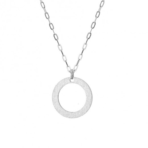 Minimalistyczny naszyjnik srebrne koło stal szlachetna ze sklepu manoki.pl w kategorii Naszyjniki - zdjęcie 126521803