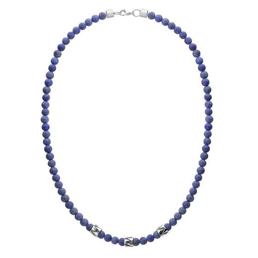 Naszyjnik męski lapis lazuli z beadsami etno style ze sklepu manoki.pl w kategorii Naszyjniki męskie - zdjęcie 126521870