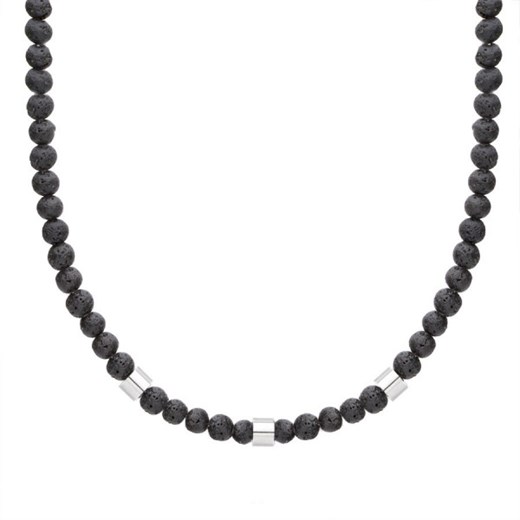 Naszyjnik męski lawa wulkaniczna z elementami beads ze sklepu manoki.pl w kategorii Naszyjniki męskie - zdjęcie 126521872