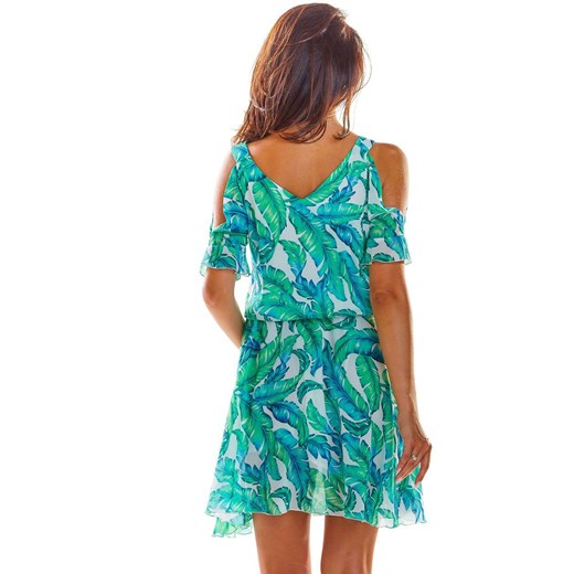 Sukienka A295, Kolor zielony, Rozmiar L, Awama L Primodo okazyjna cena