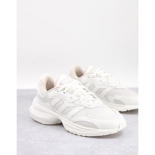 adidas Originals – Zentic – Buty sportowe w kolorze złamanej bieli, z różową 40 Asos Poland
