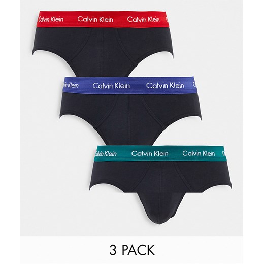 Calvin Klein – Zestaw 3 par czarnych slipów biodrówek-Black Calvin Klein L Asos Poland