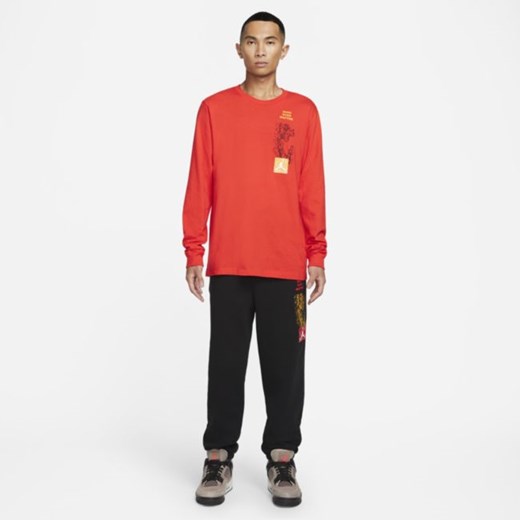 Męski T-shirt z długim rękawem Jordan Mountainside - Czerwony Jordan S Nike poland