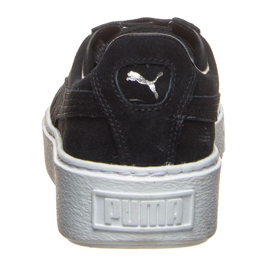 Skórzane sneakersy "Suede Platform Lace Up" w kolorze czarnym 38 Limango Polska wyprzedaż