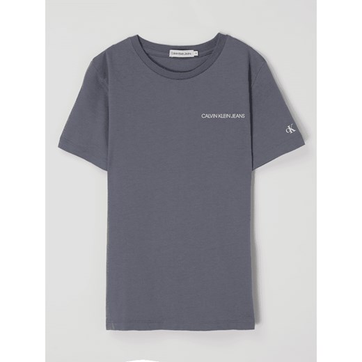 T-shirt chłopięce szary Calvin Klein bawełniany 