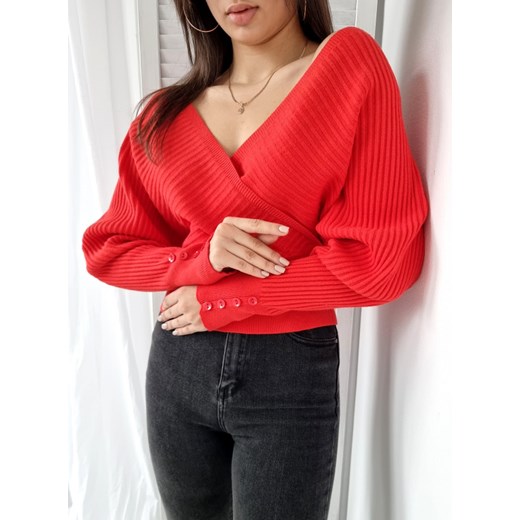 Sweter kopertowy CLOE czerwony L/XL Ottanta L/XL Ottanta
