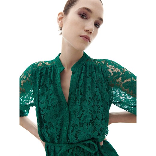 Reserved - Koronkowa sukienka - Zielony Reserved L Reserved