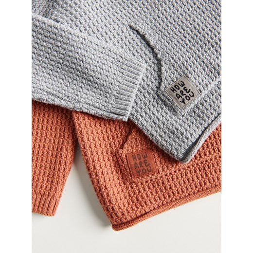 Reserved - Sweter z bawełny organicznej - Jasny szary Reserved 80 Reserved