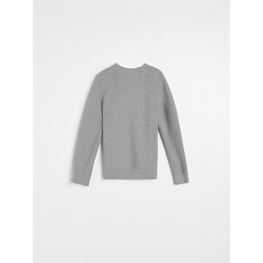 Reserved - Bawełniany sweter z imitacją kieszeni - Jasny szary Reserved 164 Reserved
