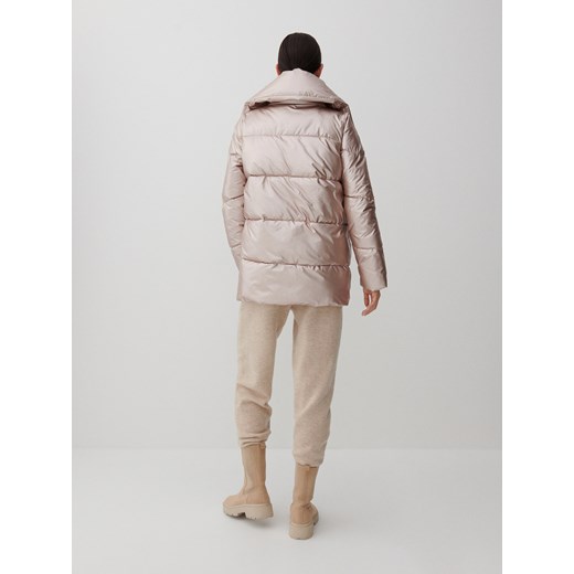 Reserved - Kurtka o połyskującym wykończeniu - Beżowy Reserved 40 Reserved