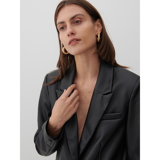 Reserved - Żakiet z imitacji skóry - Czarny Reserved XS Reserved