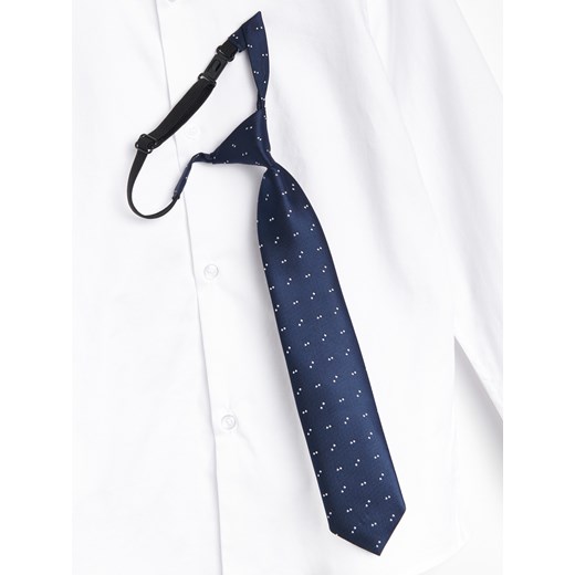 Reserved - Elegancka koszula slim fit z krawatem - Biały Reserved 164 Reserved