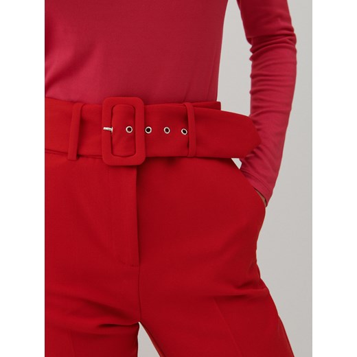 Reserved - Eleganckie spodnie z kantem - Czerwony Reserved L Reserved