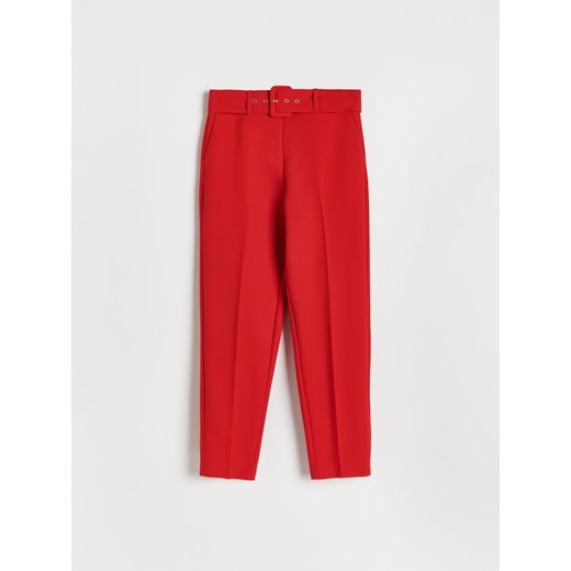 Reserved - Eleganckie spodnie z kantem - Czerwony Reserved L Reserved