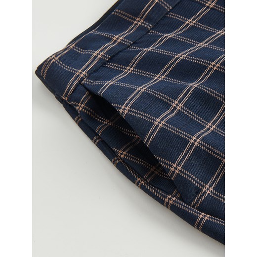 Reserved - Eleganckie spodnie w kratę - Granatowy Reserved 42 Reserved