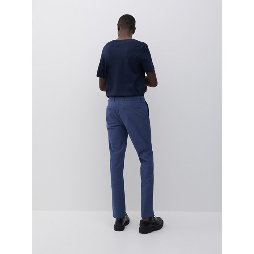 Reserved - Bawełniane spodnie chino - Niebieski Reserved 34 Reserved
