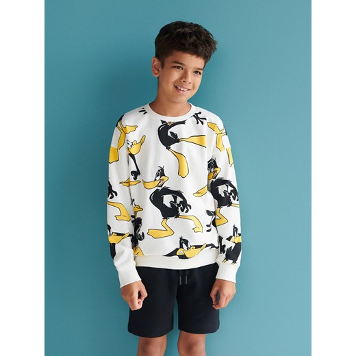 Reserved - Bluza Kaczor Daffy - Kremowy Reserved 134 Reserved