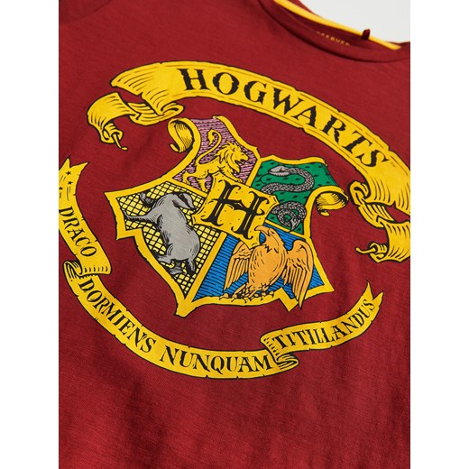 Reserved - T-shirt Harry Potter - Bordowy Reserved 146 okazja Reserved