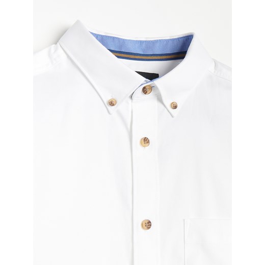 Reserved - Koszula ze strukturalnej tkaniny - Biały Reserved XXL Reserved