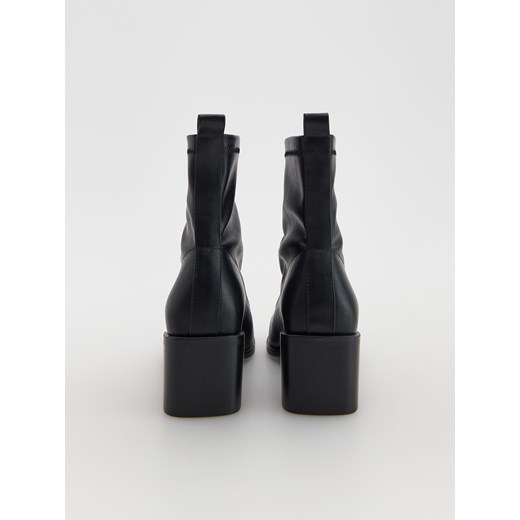 Reserved - Botki z suwakiem - Czarny Reserved 38 Reserved