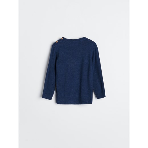 Reserved - Melanżowy sweter z kieszonką - Granatowy Reserved 110 Reserved