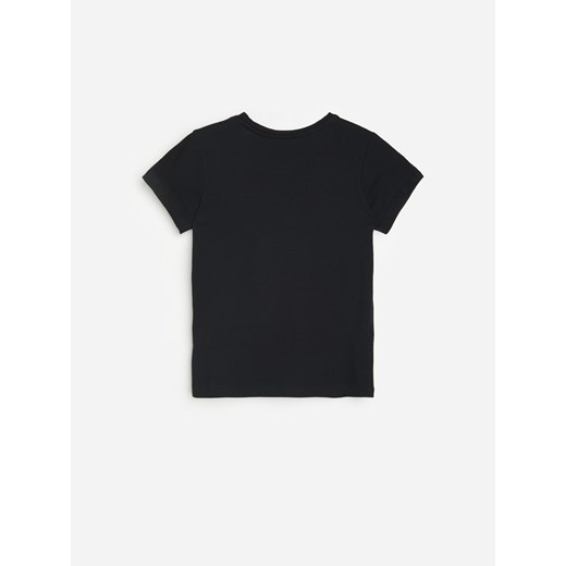 Reserved - Bawełniany t-shirt z nadrukiem - Czarny Reserved 164 Reserved