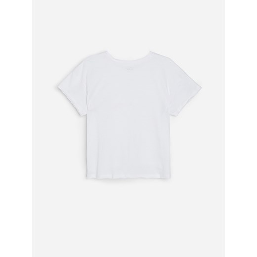 Reserved - Bawełniany t-shirt z napisem - Biały Reserved 128 Reserved