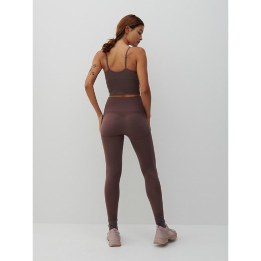 Reserved - Bezszwowe legginsy - Brązowy Reserved S Reserved