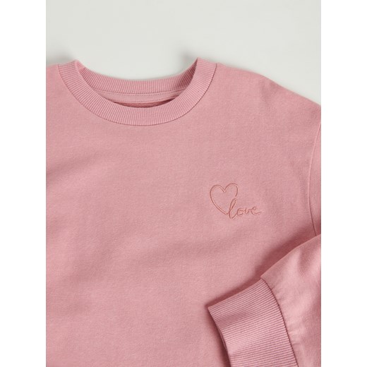 Reserved - Bluza z haftem - Fioletowy Reserved 152 promocyjna cena Reserved