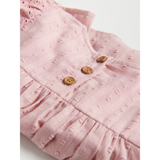 Reserved - Sukienka z ażurowymi wstawkami - Różowy Reserved 62 Reserved