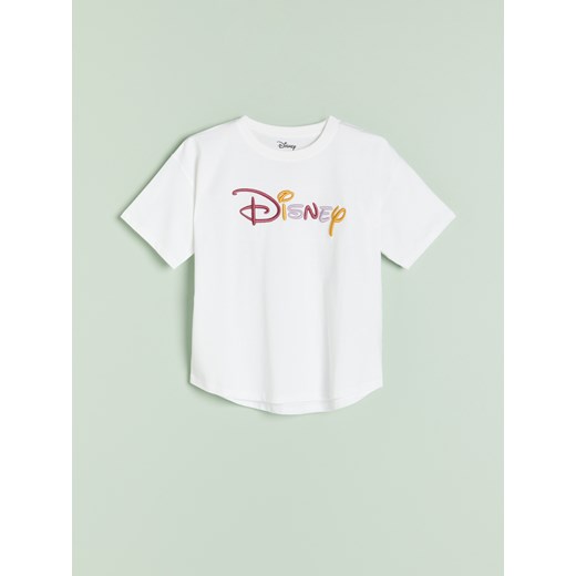 Reserved - Bawełniany t-shirt Disney - Kremowy Reserved 158 promocyjna cena Reserved